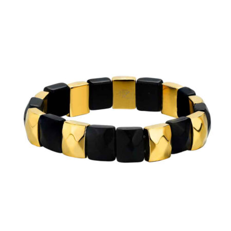 Pulsera dorada y negra. ROCIO MARTIN