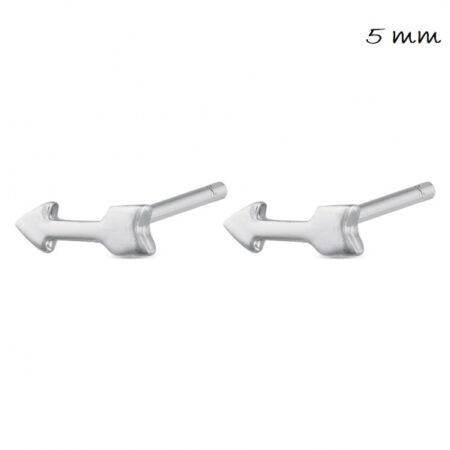 Pendientes flecha plata