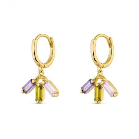 Pendientes aro plata con chapado