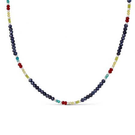 Collar bolitas moradas