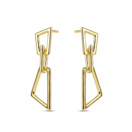 Pendientes asimétricos chapado