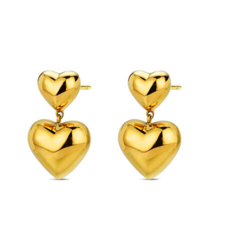 Pendientes doble corazón. ROCIO MARTIN