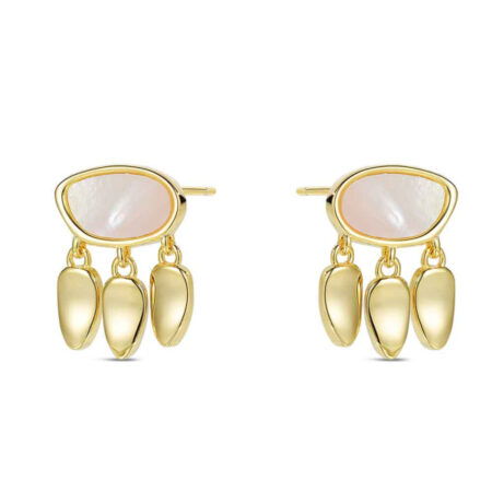 Pendiente plata chapado con nácar