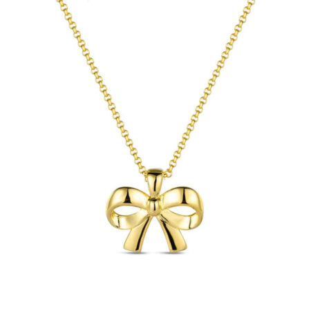 Gargantilla lazo chapada en oro